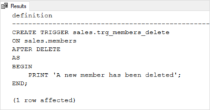 view trigger definition sql server