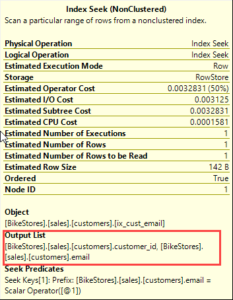 sql server query index include columns